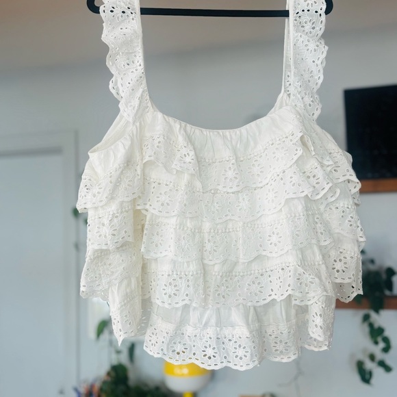 White Eyelet Lace Blouse size 14 or 16 new - Picture 10 of 10